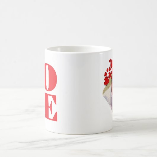 Mug Photo de la Saint Valentin LOVE (Centre)