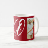 Mug Photo de l'année XO écriture moderne (Devant droit)