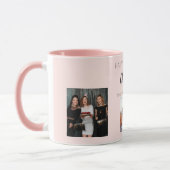 Mug Photo de l'anniversaire ami bleu rose nom (Gauche)