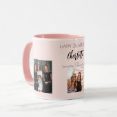 Mug Photo de l'anniversaire ami bleu rose nom (Devant gauche)