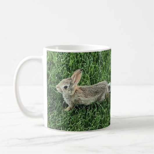Mug Photo de lapin de lapin mignon (Gauche)