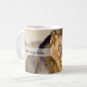 Mug Photo de lion majestueuse personnalisée (Devant gauche)