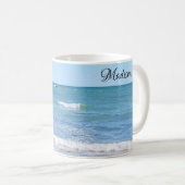 Mug Photo de l'océan Atlantique Nom personnalisé (Devant droit)