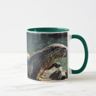 Mug Photo de loutre de rivière pour amateur d'animaux