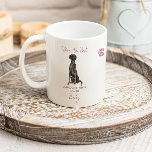 Mug Photo de maman chien Labrador Retriever noir aquar