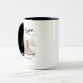 Mug Photo de maman Date d'établissement (Devant gauche)