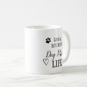 Mug Photo de maman de chien Illustration de pattes col (Devant droit)