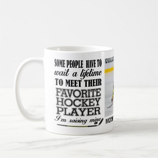 Mug Photo de maman de Hockey Fière (Gauche)