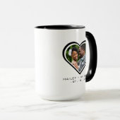 Mug Photo de mariage du cœur de jeunes mariés (Devant droit)
