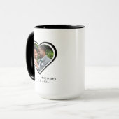 Mug Photo de mariage du cœur de jeunes mariés (Devant gauche)