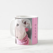 Mug Photo de mignon chien blanc Personnaliser avec le  (Devant gauche)