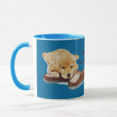 Mug photo de mignon chien de chiot récupérateur d'or (Gauche)