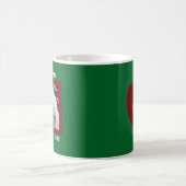 Mug Photo de mignon chien en train d'être enlacé Noël (Centre)