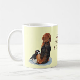 Mug photo de mignon chiot beagle chien de maman en câ