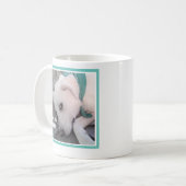 Mug Photo de mignonne lazy Chien Chien Chien Blanc Je  (Devant gauche)