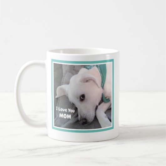 Mug Photo de mignonne lazy Chien Chien Chien Blanc Je  (Gauche)