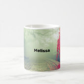 Mug Photo de Misty Train Tracks & Red Tree (Centre)