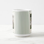 Mug Photo de Noël avec des rayures vertes (Centre)