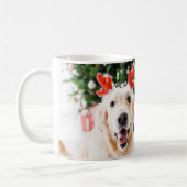 Mug Photo de Noël de chien Joyeux Pawlidays (Gauche)