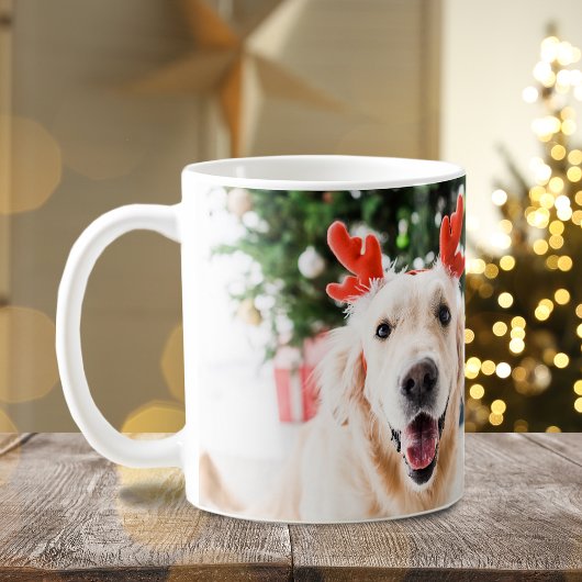 Mug Photo de Noël de chien Joyeux Pawlidays