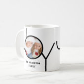 Mug Photo de Noël de famille personnalisée (Devant gauche)