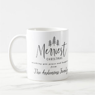 Mug photo de Noël la plus belle photo de script modern