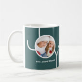 Mug Photo de Noël moderne vert (Gauche)