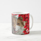 Mug Photo de Noël personnalisée pour animal de compagn (Devant droit)