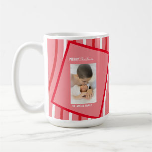Mug Photo de Noël Rose Arc-en-ciel Menthe Poivrée  