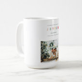 Mug Photo de Noël simple et moderne | Joyeuses vacance (Devant gauche)