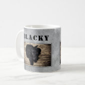 Mug Photo de nom de chien de compagnie gris moderne (Devant gauche)