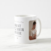 Mug Photo de Papa génial écriture chic moderne (Devant droit)