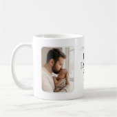Mug Photo de Papa génial écriture chic moderne (Gauche)