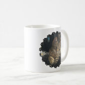 Mug Photo de patte de chaton mignon avec nom (Devant droit)