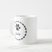 Mug Photo de patte de chaton mignon avec nom (Devant gauche)