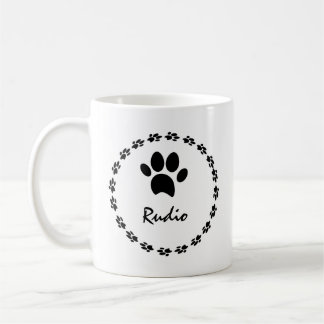 Mug Photo de patte de chaton mignon avec nom