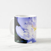 Mug Photo de pivoine blanche et violette (Devant gauche)