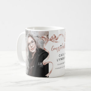 Mug Photo de remise de diplôme avec un ruban beige ten