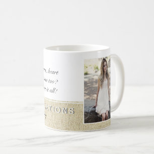 Mug Photo de remise de diplôme Félicitations écriture