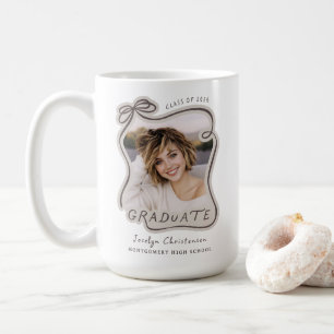 Mug Photo de remise des diplômes avec un nœud personna