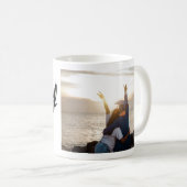 Mug Photo de remise des diplômes en noir pour la promo (Devant droit)