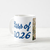Mug Photo de remise des diplômes en script bleu de la (Devant gauche)