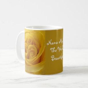 Mug Photo de rose jaune magnifique de Nana rendant le