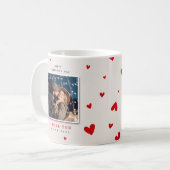 Mug Photo de Saint-Valentin Cœurs Rouges Mignons (Devant gauche)