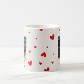 Mug Photo de Saint-Valentin Cœurs Rouges Mignons (Centre)