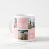 Mug Photo de soeur moderne Collage rose (Devant gauche)