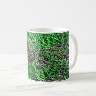 Mug Photo de texture de mousse de forêt verte vibrante