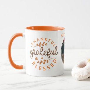 Mug Photo de Thanksgiving Béni Reconnaissant Grateful