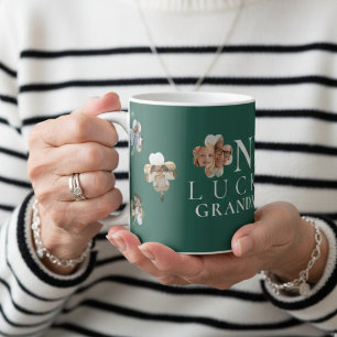 Mug Photo de Trèfle Vert Chanceux pour Mamie