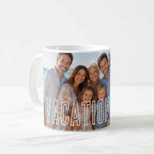 Mug Photo de vacances avec superposition de texte mode